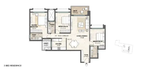 3 BHK Plan